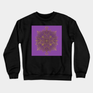 Purple and Gold Mandala Crewneck Sweatshirt